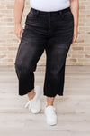 ONLINE EXCLUSIVE: Ryan High Rise Button Fly Wide Leg Crop Jeans