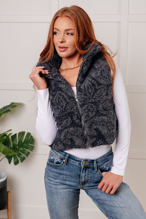 ONLINE EXCLUSIVE: Just One More Layer Paisley Sherpa Print Vest