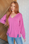 ONLINE EXCLUSIVE: Kinda Sorta Ribbed Top in Magenta