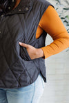 ONLINE EXCLUSIVE: Layering Queen Quilted Puffer Vest in Black