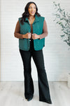 ONLINE EXCLUSIVE: Layering Queen Quilted Puffer Vest in Hunter Green