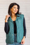 ONLINE EXCLUSIVE: Layering Queen Quilted Puffer Vest in Hunter Green