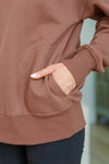 ONLINE EXCLUSIVE: Make No Mistake Mock Neck Pullover in Cocoa