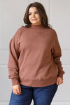 ONLINE EXCLUSIVE: Make No Mistake Mock Neck Pullover in Cocoa