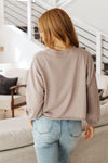 ONLINE EXCLUSIVE: Lounge A Lot Cut Off Sweatshirt in Mocha