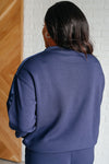 ONLINE EXCLUSIVE: Lysa Satin Stripe Pullover in Smoky Navy