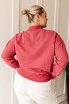 ONLINE EXCLUSIVE: Make No Mistake Mock Neck Pullover in Cranberry