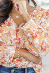 ONLINE EXCLUSIVE: Marigold Dreams Floral Blouse