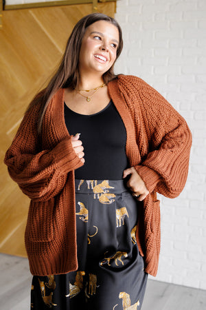 ONLINE EXCLUSIVE: Maybe Monday Cardigan in Chestnut