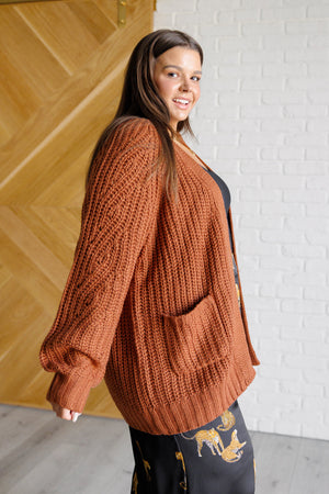 ONLINE EXCLUSIVE: Maybe Monday Cardigan in Chestnut