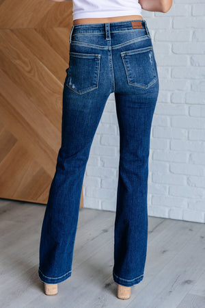 ONLINE EXCLUSIVE: Mila Mid Rise Distressed Bootcut Jeans