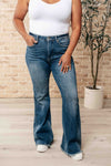 ONLINE EXCLUSIVE: Miley High Waist Control Top Frayed Hem Flare Jeans