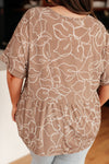 ONLINE EXCLUSIVE: Mocha Petals V-Neck Top