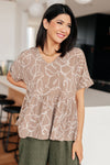 ONLINE EXCLUSIVE: Mocha Petals V-Neck Top