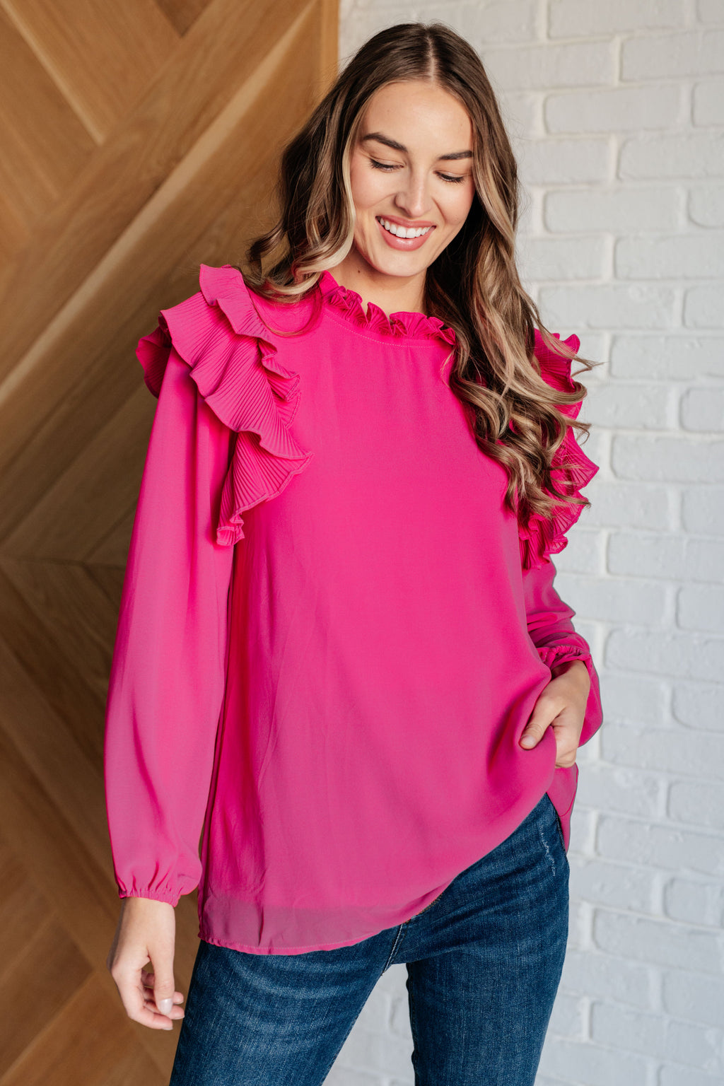 ONLINE EXCLUSIVE: My Good Graces Ruffled Top