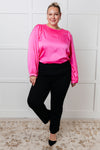 ONLINE EXCLUSIVE: Not Exaggerating Satin Puff Sleeve Blouse