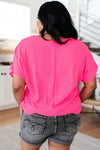 ONLINE EXCLUSIVE: Passionately Pink V Neck Blouse