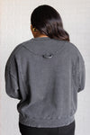 ONLINE EXCLUSIVE: Quick Fix Mineral Wash Crew Neck Pullover in Black