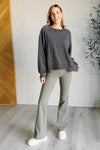 ONLINE EXCLUSIVE: Quick Fix Mineral Wash Crew Neck Pullover in Black