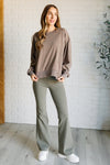 ONLINE EXCLUSIVE: Quick Fix Mineral Wash Crew Neck Pullover in Mocha