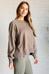 ONLINE EXCLUSIVE: Quick Fix Mineral Wash Crew Neck Pullover in Mocha