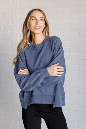 ONLINE EXCLUSIVE: Quick Fix Mineral Wash Crew Neck Pullover in Psychic