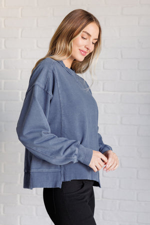 ONLINE EXCLUSIVE: Quick Fix Mineral Wash Crew Neck Pullover in Psychic