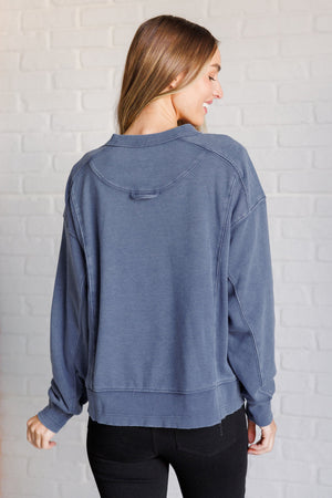 ONLINE EXCLUSIVE: Quick Fix Mineral Wash Crew Neck Pullover in Psychic