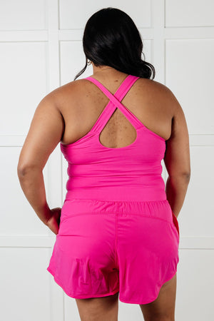 ONLINE EXCLUSIVE: Raising Heart Rate Cutout Runsie In Sonic Pink