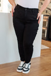 ONLINE EXCLUSIVE: Reese Rhinestone Slim Fit Jeans in Black