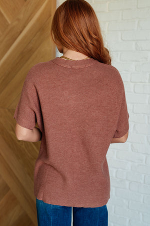 ONLINE EXCLUSIVE: Relaxing Away Dolman Sleeve Knit Top in Coffee