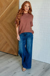 ONLINE EXCLUSIVE: Relaxing Away Dolman Sleeve Knit Top in Coffee