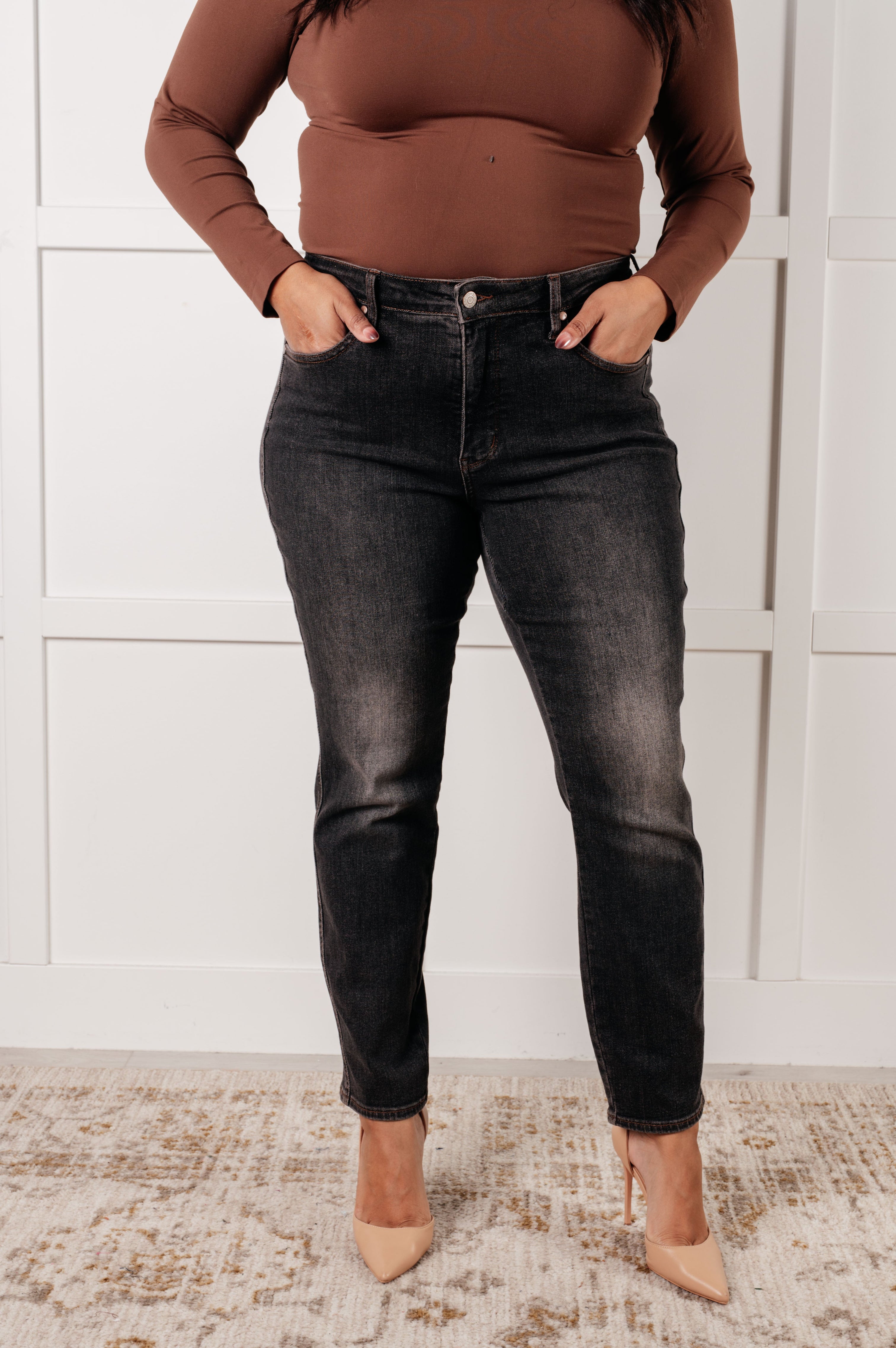 RitaMidRiseControlTopSlimJeans