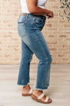 ONLINE EXCLUSIVE: Sammy High Waist Distressed Crop Straight Leg Jeans