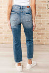 ONLINE EXCLUSIVE: Sammy High Waist Distressed Crop Straight Leg Jeans