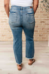 ONLINE EXCLUSIVE: Sammy High Waist Distressed Crop Straight Leg Jeans