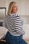 ONLINE EXCLUSIVE: Self Improvement V-Neck Striped Sweater