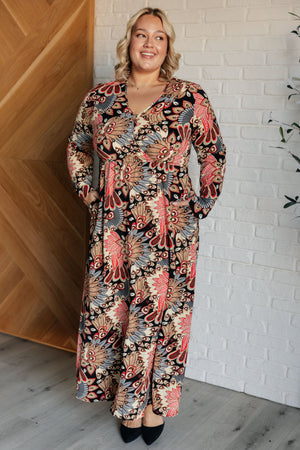 ONLINE EXCLUSIVE: Send it Over Faux Wrap Maxi Dress