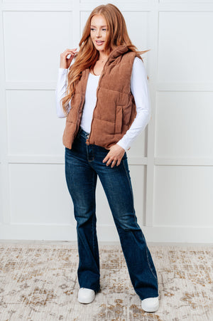 ONLINE EXCLUSIVE: Set Me Up Corduroy Puffer Vest