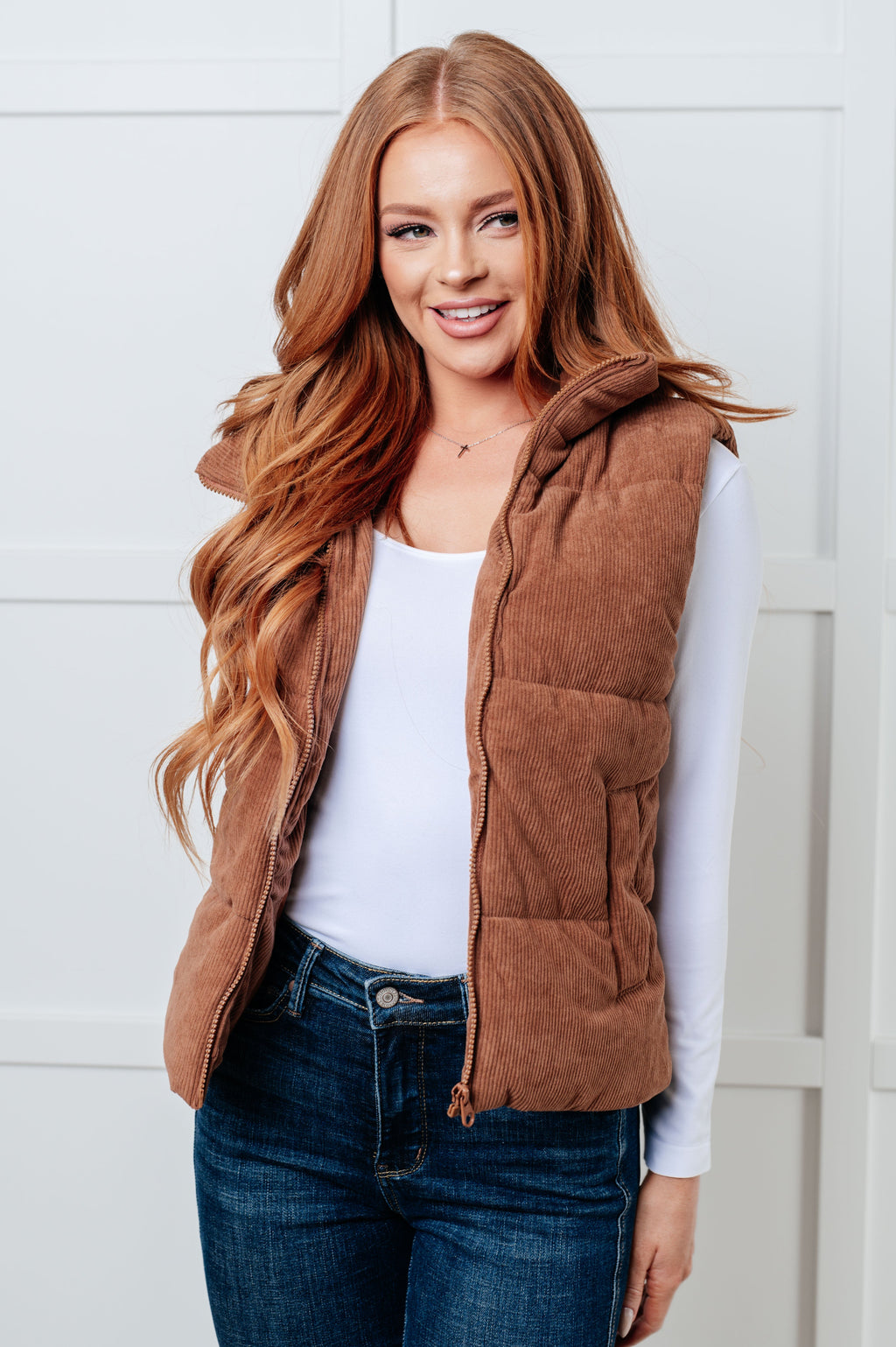 ONLINE EXCLUSIVE: Set Me Up Corduroy Puffer Vest