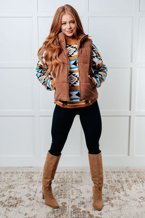 ONLINE EXCLUSIVE: Set Me Up Corduroy Puffer Vest