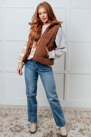 ONLINE EXCLUSIVE: Set Me Up Corduroy Puffer Vest