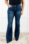 ONLINE EXCLUSIVE: Shannon Mid Rise Rhinestone Detail Flare Jeans