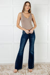 ONLINE EXCLUSIVE: Shannon Mid Rise Rhinestone Detail Flare Jeans