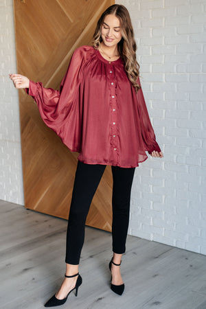 ONLINE EXCLUSIVE: Smiles and Pouts Bat Sleeve Button Down