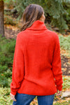 ONLINE EXCLUSIVE: Steady Pace Roll Neck Sweater In Red