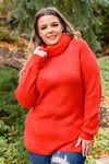 ONLINE EXCLUSIVE: Steady Pace Roll Neck Sweater In Red