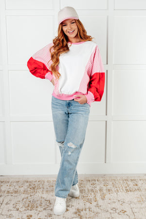 ONLINE EXCLUSIVE: Stripes on My Sleeves Color Block Pullover