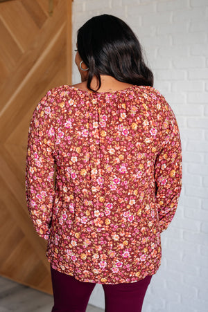 ONLINE EXCLUSIVE: Sunday Brunch Blouse in Rust Floral