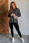 ONLINE EXCLUSIVE: Super Clever Patchwork Striped Top in Black